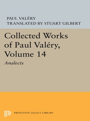 cover image of Collected Works of Paul Valery, Volume 14
